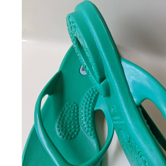 NEW S small 5 6 OKAB Green sandals flip-flops summer made in USA - Picture 2 of 3